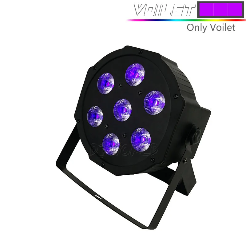 Djworld беспроводной пульт дистанционного управления 7x12 Вт RGBW 4в1 цвет 7x18 Вт RGBWA UV 6в1 смешивающий свет для KTV вечерние бальные DJ диско-музыка - Цвет: 7x3W Violet Color