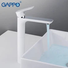 GAPPO Basin Faucets Waterfall White Tall Faucets Basin Mixers Sink Taps Faucet for Bathroom Water Tap Sink Mixer Griferia