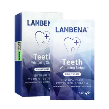 

LANBENA Tooth Whitening Strips Removes Plaque Stains For Clean Oral Hygiene White Tooth Veneers Dental Tools Skin Care 7 Pair