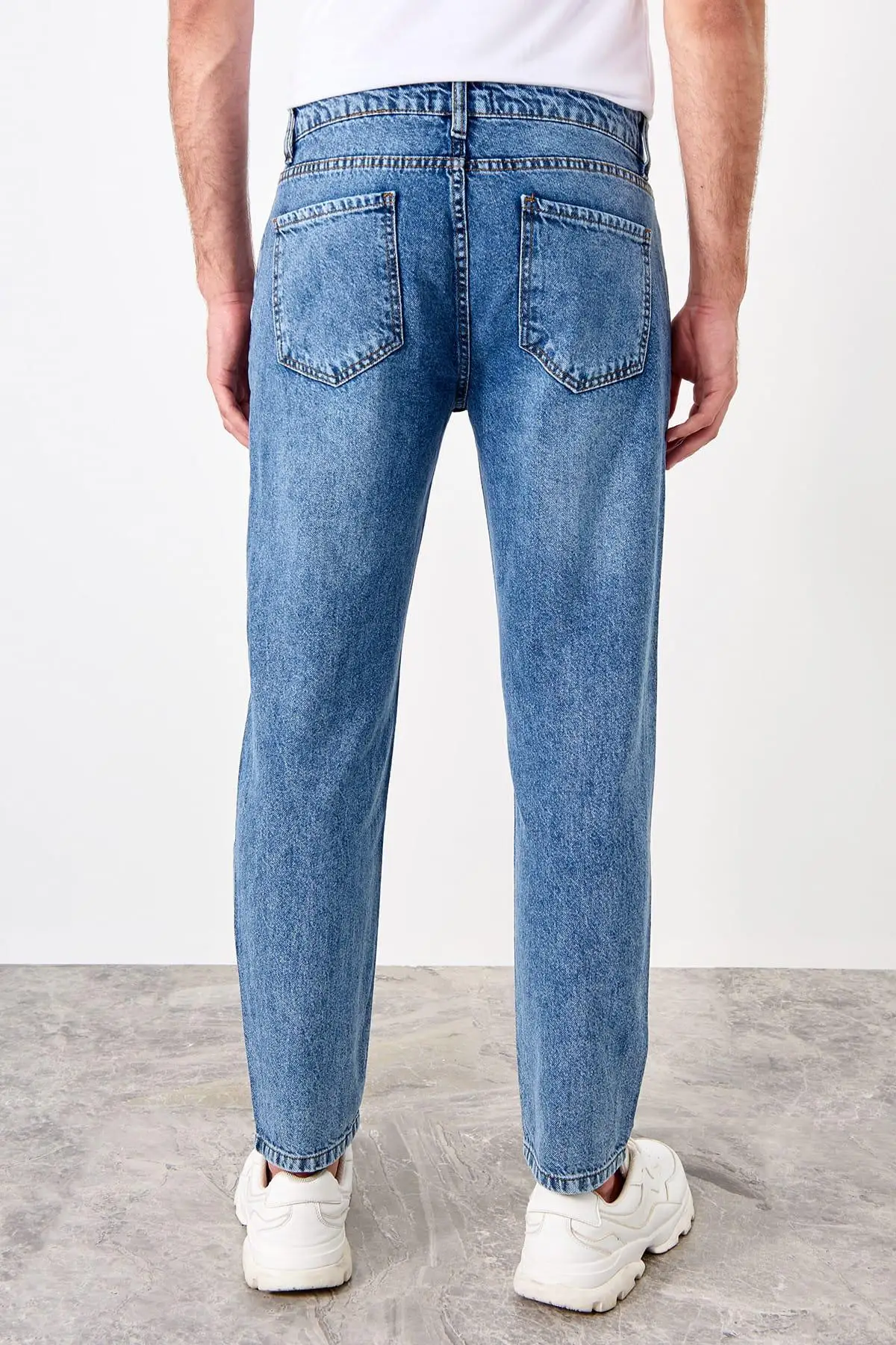 Trendyol синие мужские обычные джинсы для снега TMNSS19KE0014
