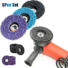 

125mm Poly Strip Disc Abrasive Wheel Paint Rust Remover Clean Grinding Wheel Tool for Angle Grinder Polish Metal Car Motorcycles