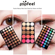 POPFEEL 95 цветов дымчатый макияж тени для век набор косметических телесных матовые тени для век стойкий блеск Тени для век палитры глаз крыло тени для век