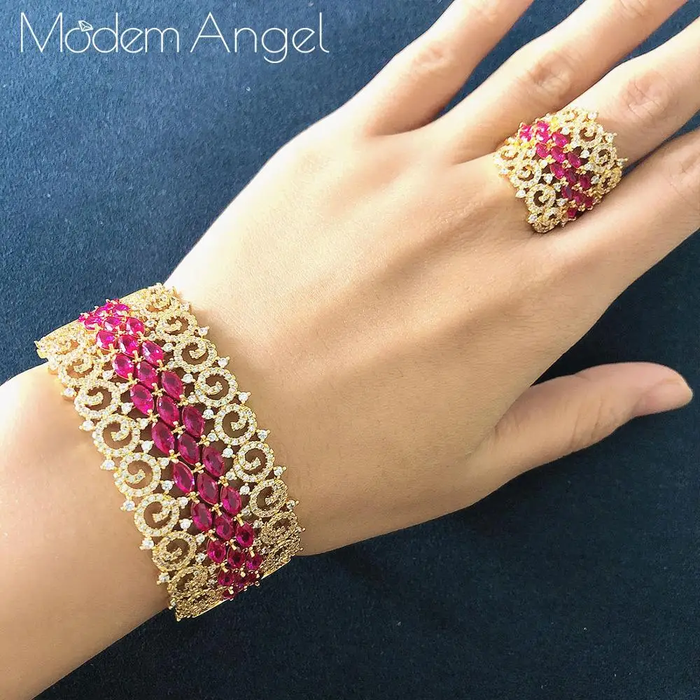 ModemAngel Роскошные специальные свертки смешанные кубического циркония Медь в виде геометрических фигур