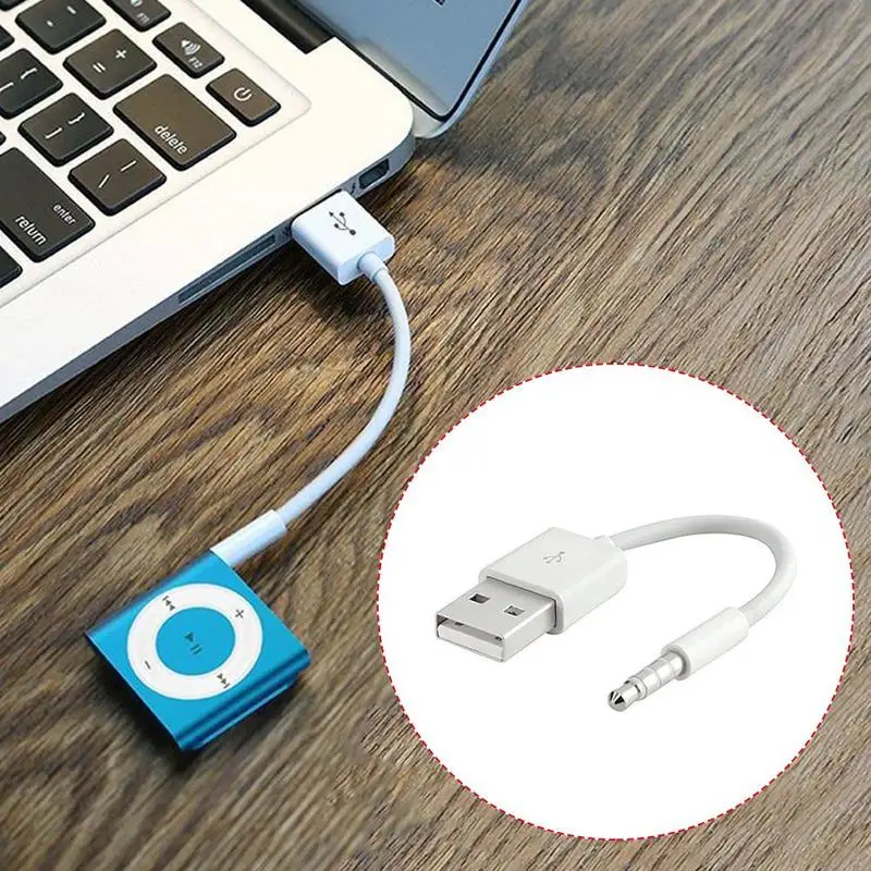 

3.5mm USB Cable USB 2.0 Data Sync Charger Transfer Audio Adapter Cable cord for Apple iPod MP3 Player