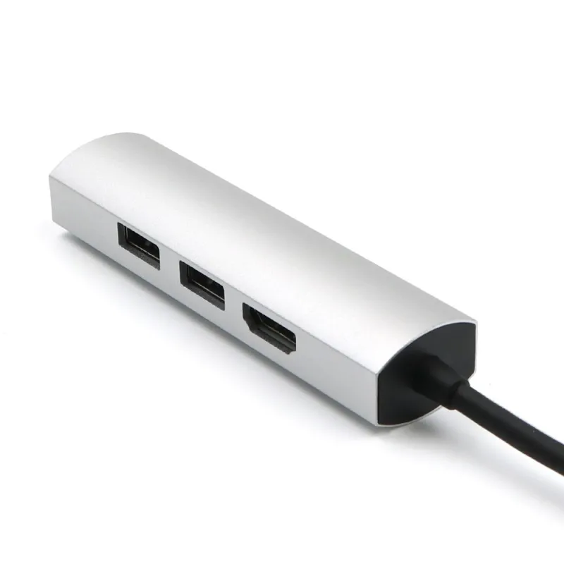 Концентратор тип-c к HDMI USB 3,0 4K металлический конвертер Кабель-адаптер шнур Мобильный телефон компьютер данные адаптер Аксессуары