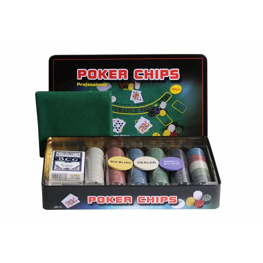 Покерный набор Holdem Light на 100/200/300/500 фишек с номиналом