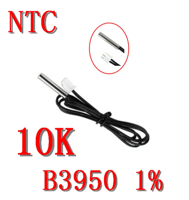 Lot de 5 sondes de capteur de température étanches NTC 10 K 1 % 3950  Thermistor, câble d'extension de 1 m, détecteur de température, jauge pour  climatiseurs de voiture/réfrigérateurs