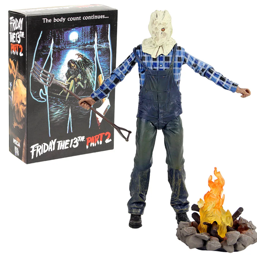 NECA Friday The 13th Jason Lives Pamela Voorhees экшн фигурка финальная голова Джейсон 3D маска топор меч нож ужас модель игрушки - Цвет: C With Box