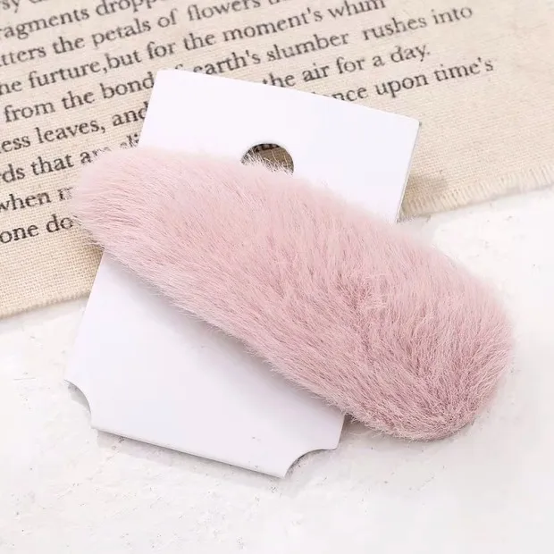 Pink Drop Мисм 1 шт./компл. красочные пальто из овечьей шерсти для детей; Bobby зажимы для Для женщин/девочек Заколки для волос с геометрическим рисунком заколки резинки для волос ободок для волос аксессуары - Цвет: Pink Drop