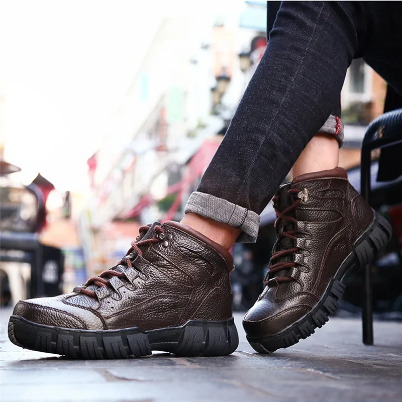Мужские ботинки; ретро-одежда; нескользящая обувь; Bota Masculina Imperme vel; теплая зимняя верхняя одежда; военные ботинки; дышащая мужская обувь; 5