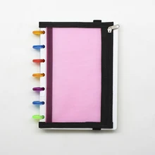 A5 Loose-leaf Notepad Storage Bag PP Material Cover Zipper Bag Notepad Storage Folders Binders File Folder Bag Document Bag