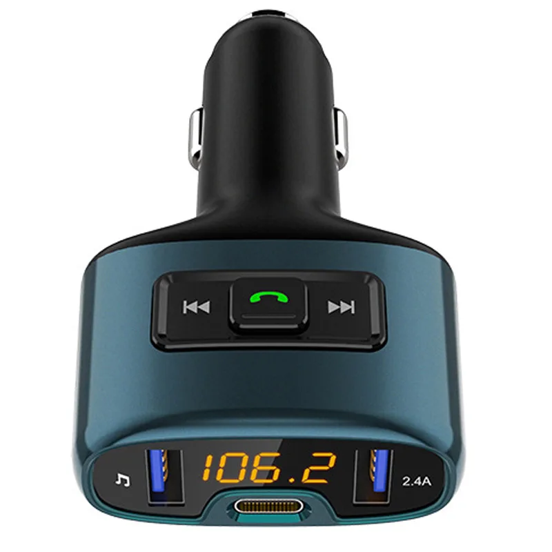 VR робот Bluetooth Автомобильный mp3 плеер fm-передатчик беспроводной автомобильный комплект громкой связи 4.8A двойное USB зарядное устройство с type C PD быстрое зарядное устройство