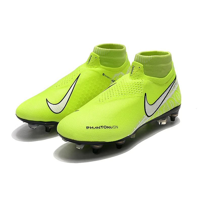 Nike Phantom VSN Elite DF SG-Pro футбольная обувь с защитой от засорения футбольная обувь с высоким голенищем бутсы уличные мужские мягкие футбольные бутсы Groud