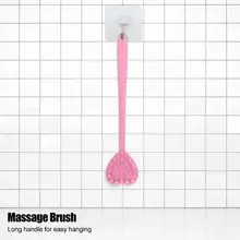 Щетка для ванны, длинный скребок с ручкой, Массажная щетка для кожи, щетка для ног, щетка для тела для отшелушивания спины, силиконовая щетка