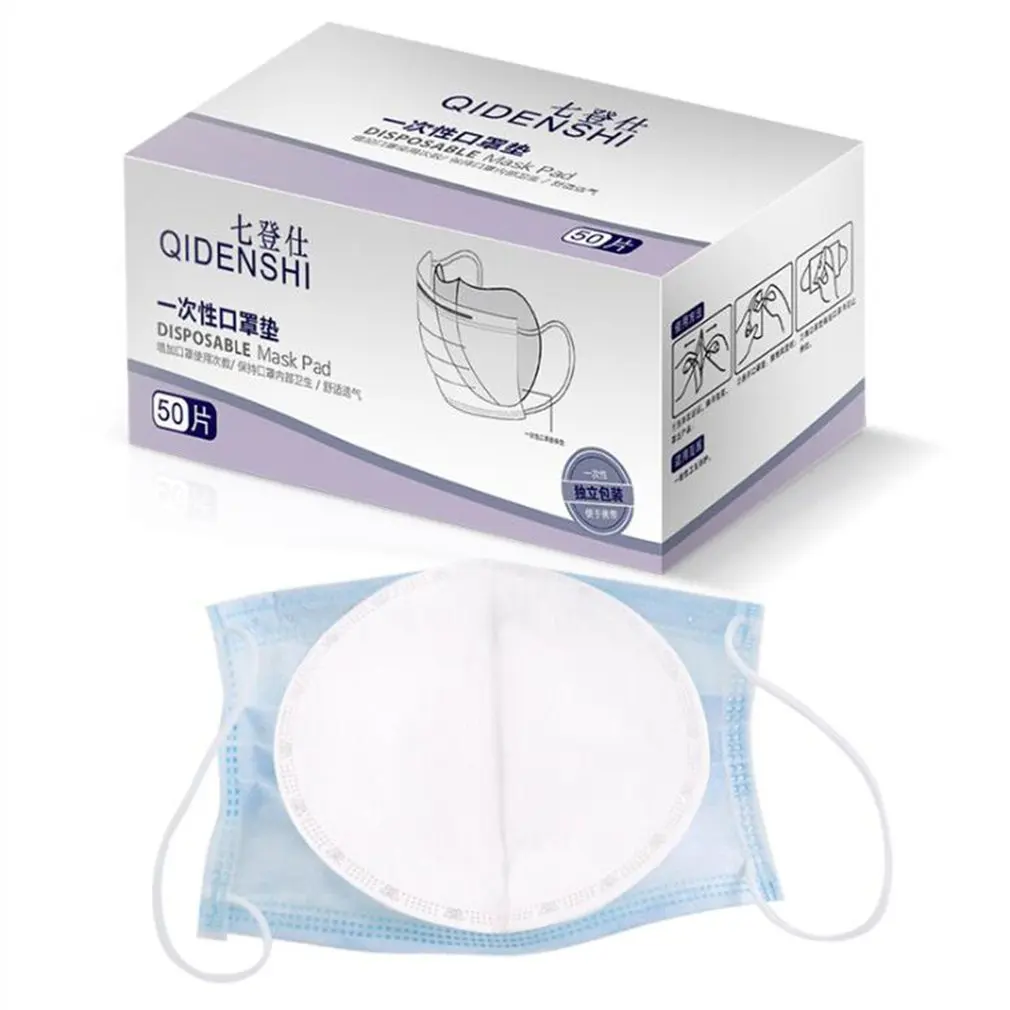 

50Pcs Disposable Mask Filter Non-Woven Fabric Three-Layer Mask Filter Replacement Mask Inner Pad Three-Layer Protection
