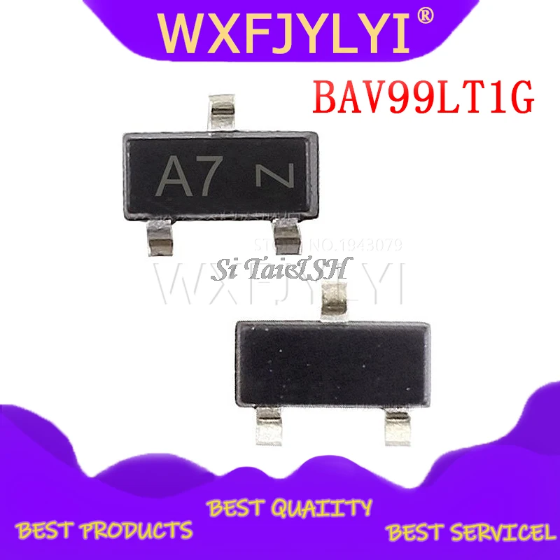 100 шт. Диод двойной серии BAV99LT1G SOT23 BAV99 A7 SOT BAV99LT SOT-23 новый и оригинальный IC |