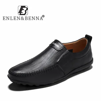 

Hot Sale Men Shoes Genuine Leather Casual Flats Shoes for Men Diving Waterproof Loafers Male Walking Breathable Soft Moccasins
