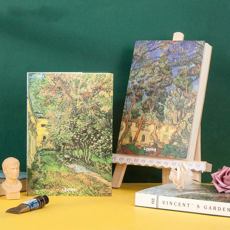 

2020 Van Gogh Garden Notebook Sketchbook College Office Stationery Simple Notepad Thickened Blank Detachable Retro A5