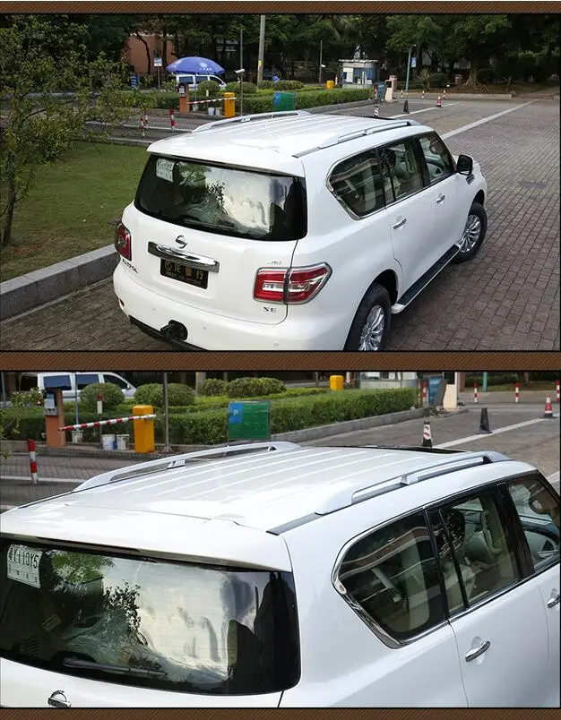 Для Nissan Patrol Y62 2012- багажник на крышу рельсы багаж бар Перевозчик штанги Топ Стойки железнодорожные коробки OEM алюминиевый сплав