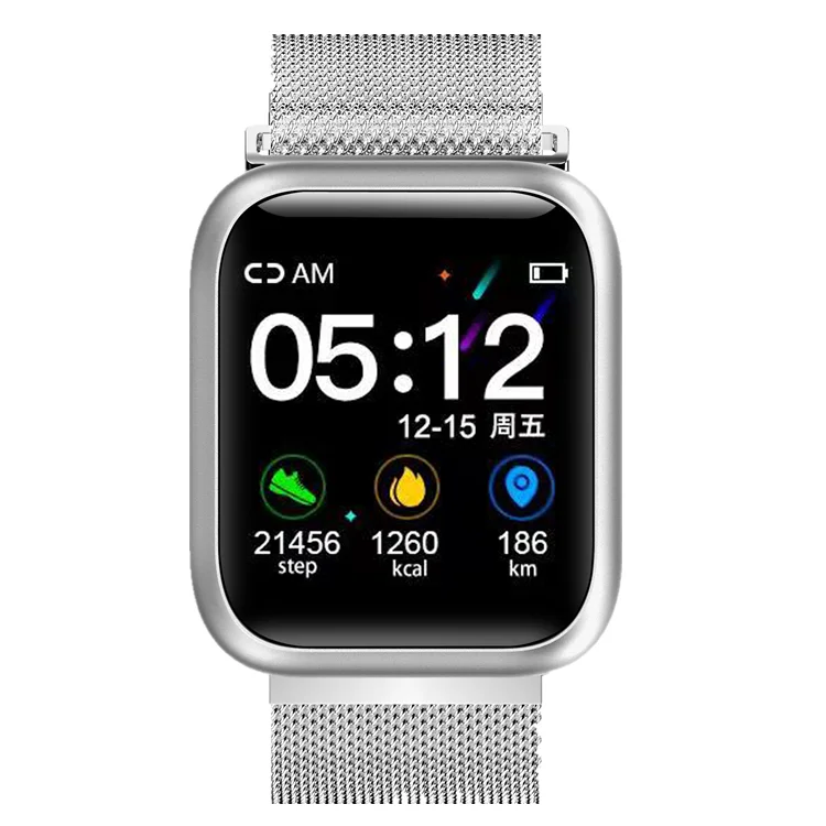 Silver SYYTECH новые F11 Смарт-часы с металлическим ремешком, пульсометр, контроль артериального давления, спортивный шагомер, умный Браслет - Цвет: Silver