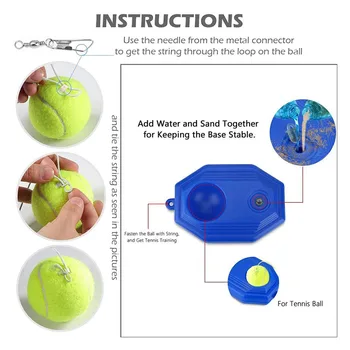 

Outdoor Light and durable Tennis Ball Sport Tennis Training Tool Self-study Rebound Ball with Trainer Baseboard Device