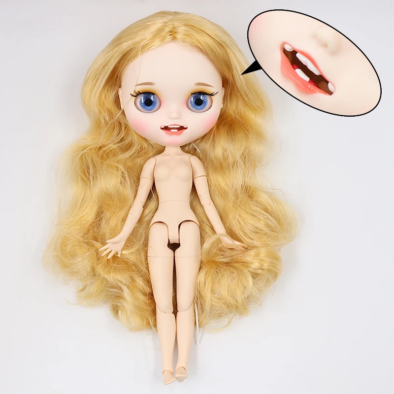 ICY factory шарнирная кукла blyth toy joint body белая кожа пользовательская кукла матовое лицо 30 см голая кукла детский подарок - Цвет: K