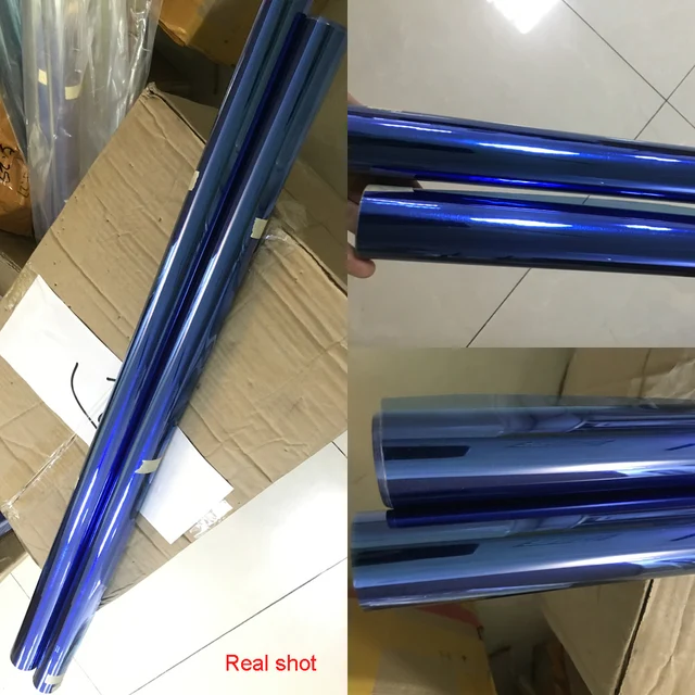 75x15 0cm/300cm Blau VLT 60% Auto Vorne Hinten Fenster Tönung Solar Film Tönung  Aufkleber Windschutz Schutz windschutzscheibe Folien - AliExpress