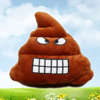 

1pc Stool Smiley Emoticon Cushion Pillow Stuffed Plush Toy Doll Poop Face Smiley Poop Pillow Home Sofa Office Decorative
