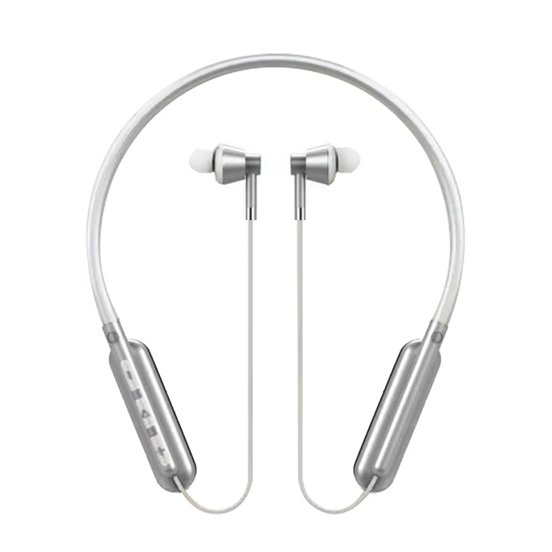 IPX6, водонепроницаемые Bluetooth наушники, наушники с шейным ремешком, беспроводная Bluetooth гарнитура с 32 Гб, sd-карта, 2 пары наушников - Цвет: Silver