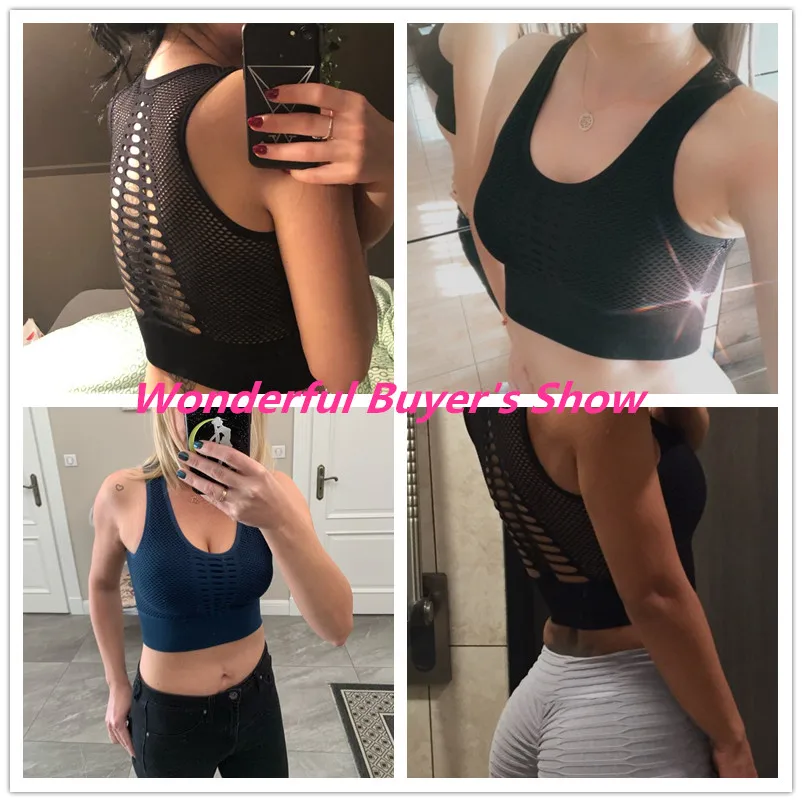 Women Sports Bra Sexy Mesh Brathable Sports Top Push Up Female Gym Fitness Sports Underwear Female Seamless Running Yoga Bra Women Sports Bra Sexy Mesh Brathable Sports Top Push Up Female Gym Fitness Sports Underwear Female Seamless Running Yoga Bra