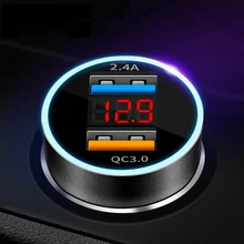 Dual USB Car Charger for iPhone XR XS Max Xiaomi Samsung Quick Charge 3.0 Fast Charging Car-Charger Phone Charger Adapter in car