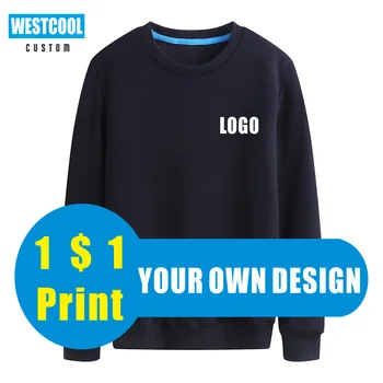 Round Neck Sweatershirts Logo Custom Men And Women Fashion Sports Tops Embroidery Customized Autumn Winter Hoodie