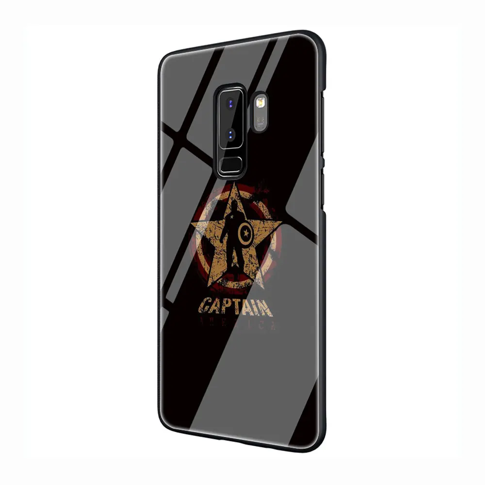 EWAU супергероев Marvel Капитан Америка чехол из закаленного стекла для телефона для samsung S7 край S8 S9 S10 Note 8, 9, 10, плюс A10 20 30 40 50 - Цвет: G2