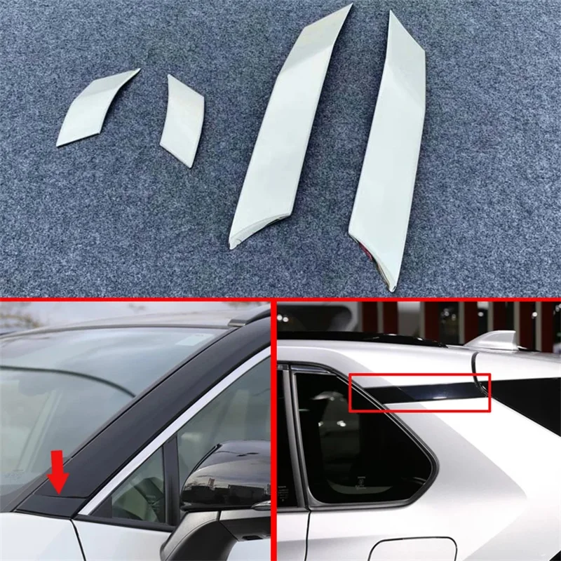 Автомобильный Стайлинг Accssories для TOYOTA Rav4 Hybrid XA50 зеркало заднего вида отражающая поверхность кронштейн A и C края крышки стойки зеркала