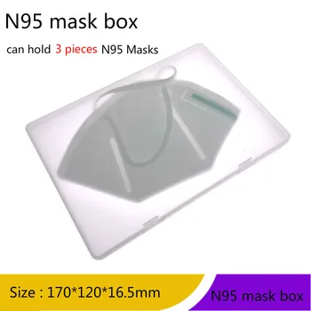 

N95 Mask Storage Box for 3 pieces N95 Temporary mask Storage case Portable waterproof and dustproof mask container Plastic Box