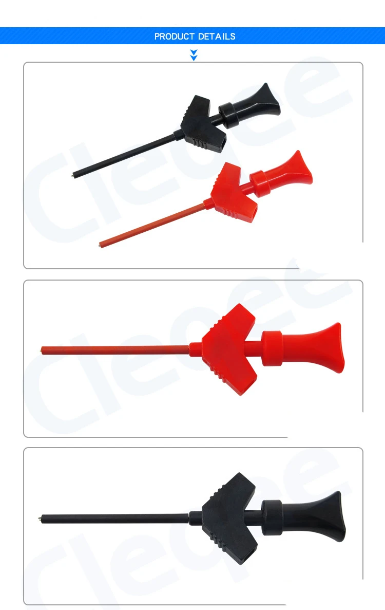 TKDMR 10 шт. мини grabber SMD IC Тест Крюк Клип Датчик перемычки Логический анализатор тест ing аксессуары