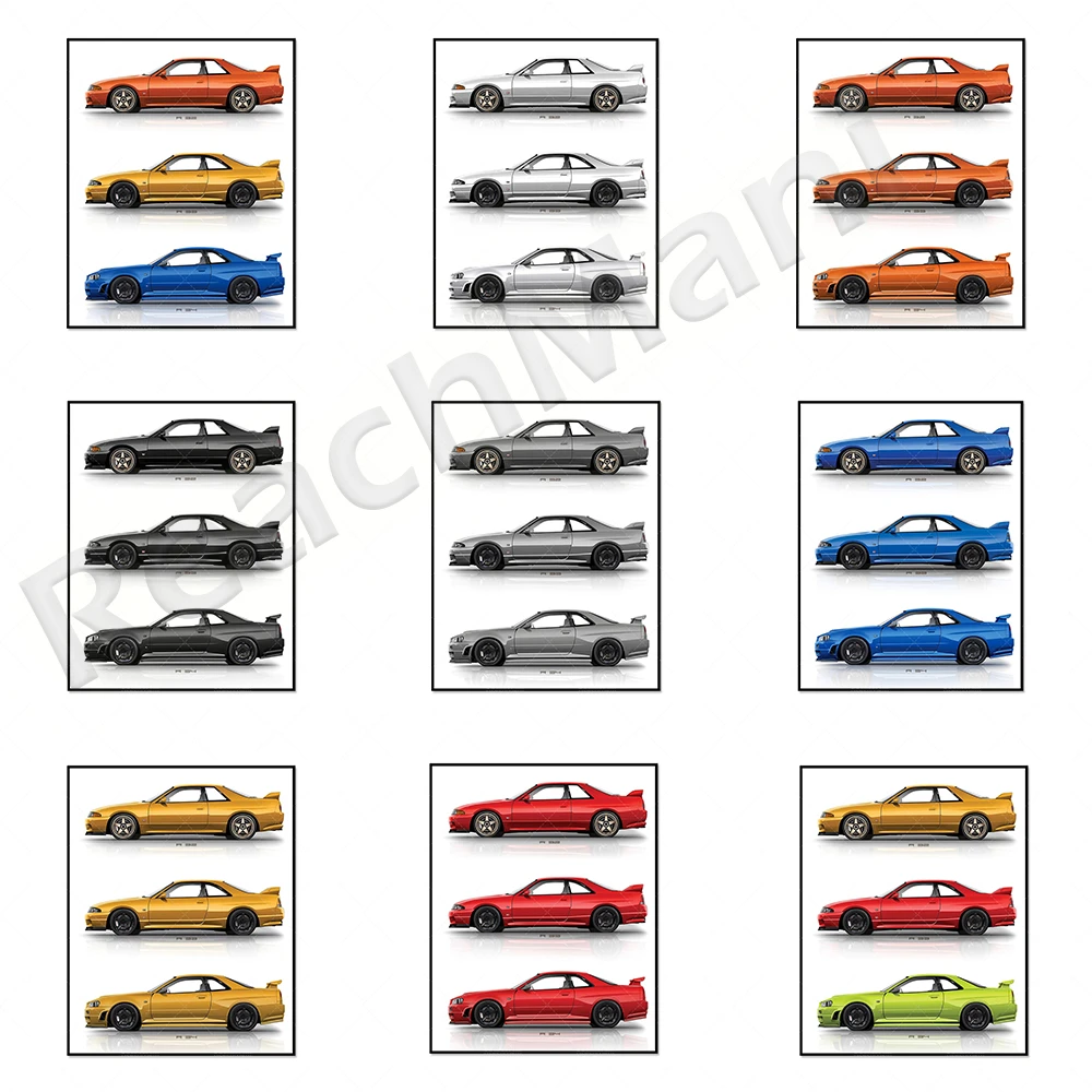 Nissan Skyline Gtr R32 R33 R34 Posters Gift Posters For Car Lovers Painting Calligraphy Aliexpress