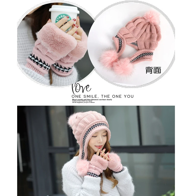 Suef/зимняя шапка; сезон осень-зима; модная шапка; новые теплые перчатки+ вязаная шапка