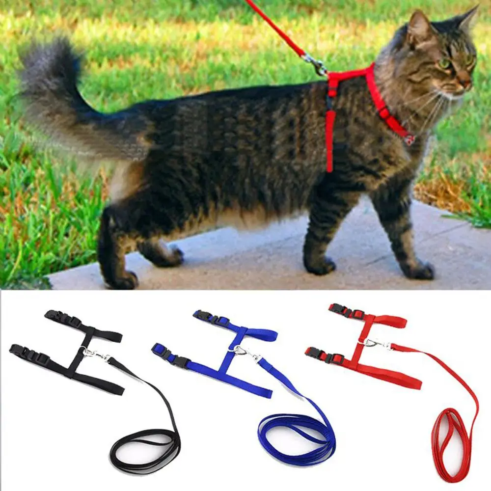 Cat Leashes lead Cat Collar Leash For Walking Outdoor Cat Harness and Leash Pet Clothes For