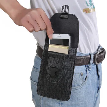 

MenBlocking Slim Wallet PU Money Clip Credit Card ID Holder Purse Waist Bag Easy To Carry On And Be Stored In A Large Bag