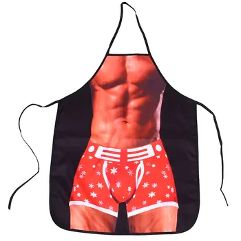 

Aprons Polyester Men Household Protection Kitchen Baking Creative Party Gifts 3D Design Funny Novelty Dinner Joke Cooking