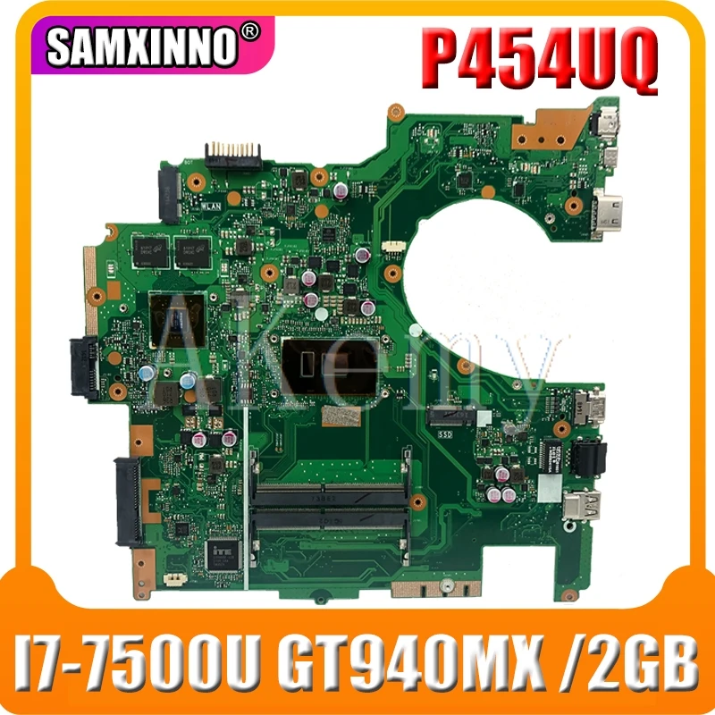  P454UQ Motherboard I7-7500U 940MX For ASUS PRO454UQ P454UQ P4540UQ Laptop motherboard G55VW Mainboa