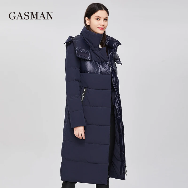Женская зимняя куртка GASMAN парка с капюшоном модная брендовая теплая верхняя