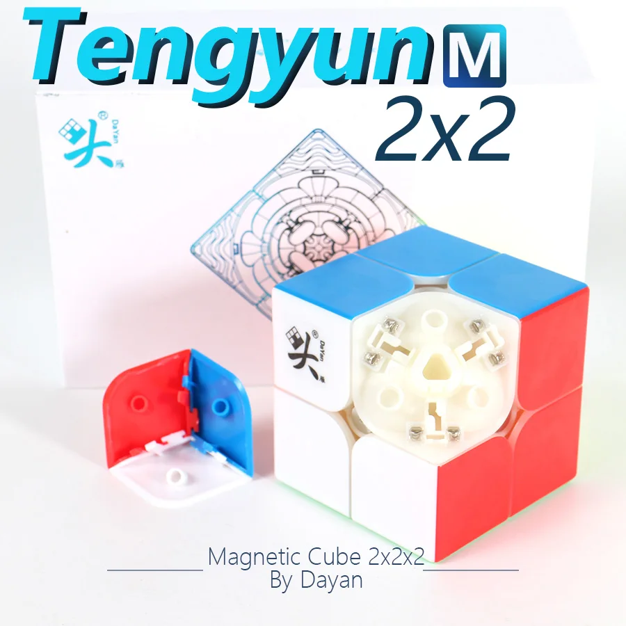 Магнит Neo Cube 2x2 DaYan TengYun M 2x2x2 магнитные Волшебные кубики без наклеек Cubo Magico профессиональная скорость WCA 50 мм