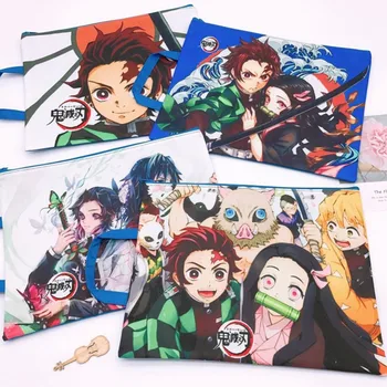 

Anime Demon Slayer Cartoon A4 Portable File Bag Folder Document Organizer Holder Storage Bag School Office Stationery