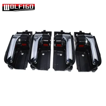 

WOLFIGO FOR Toyota Inside Door Handles Front Rear Left Right Black Chrome Lever 69206-02090-B0, 69205-02090-B0 New