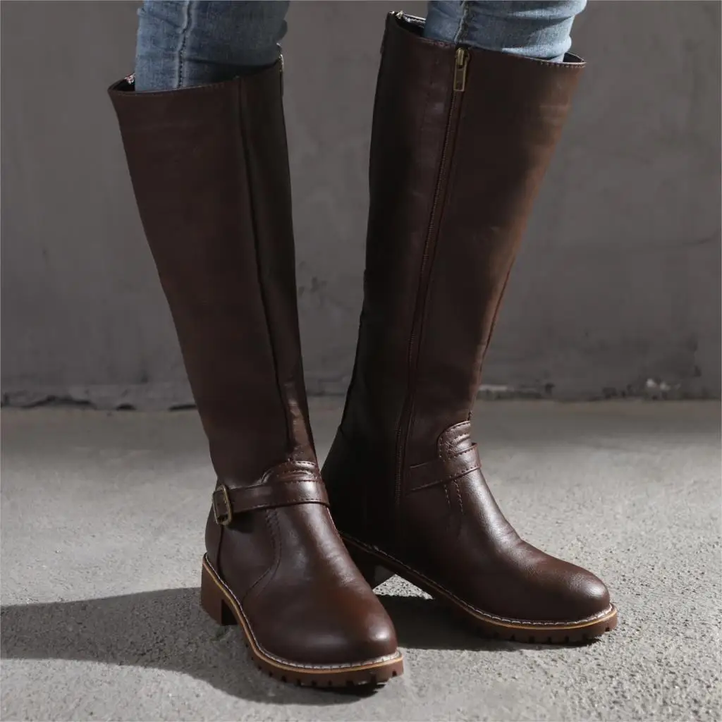 SHUJIN Women Long Boots Riding Casual Rome Style Boot Autumn Winter Female Thigh High Loose Shoes Botas Mujer Footwear