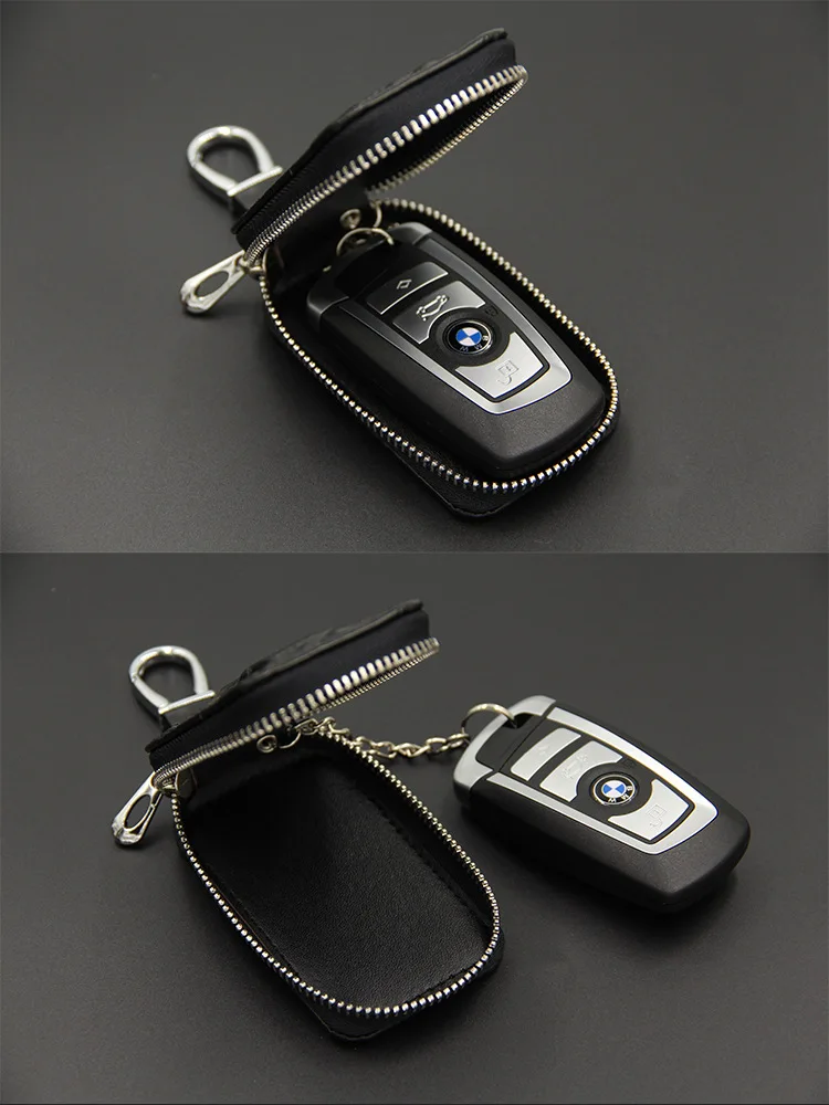 Автомобильный индивидуальный ключ на молнии, Автомобильный ключ для мужчин и женщин, сумка для ключей в деловом стиле, подходит для различных автомобильных кожаных держателей для ключей