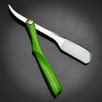 

1 X Plastic Handle Straight Edge Razor Barber Folding Zinc Alloy Shaving Hair Tool No Blade