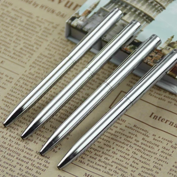 

Mini Pocket-size Ballpoint Pen Metal Rotating Small Portable Oil Black Pen